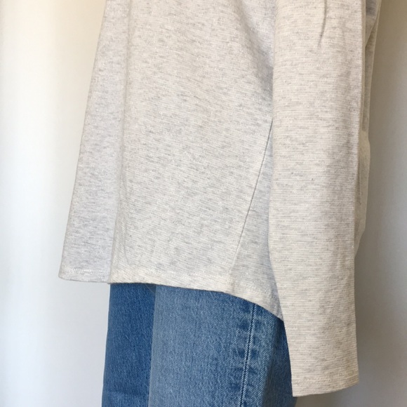 3/$20 EUC LOFT Silver Shimmer Stripe Long Sleeve Tee, size Large ❤️ - Picture 4 of 10